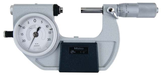 Image of indicating micrometer with button left 1-2" .