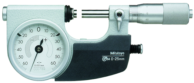 Image of indicating micrometer with button left 0-1" .