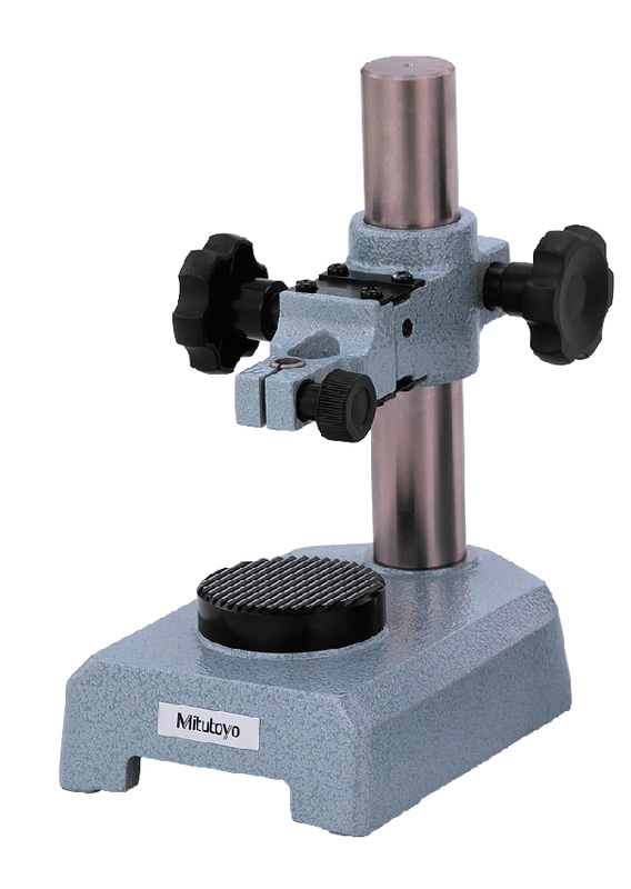 Image of gauge stand with hardened steel anvil d=58mm, serrated anvil .