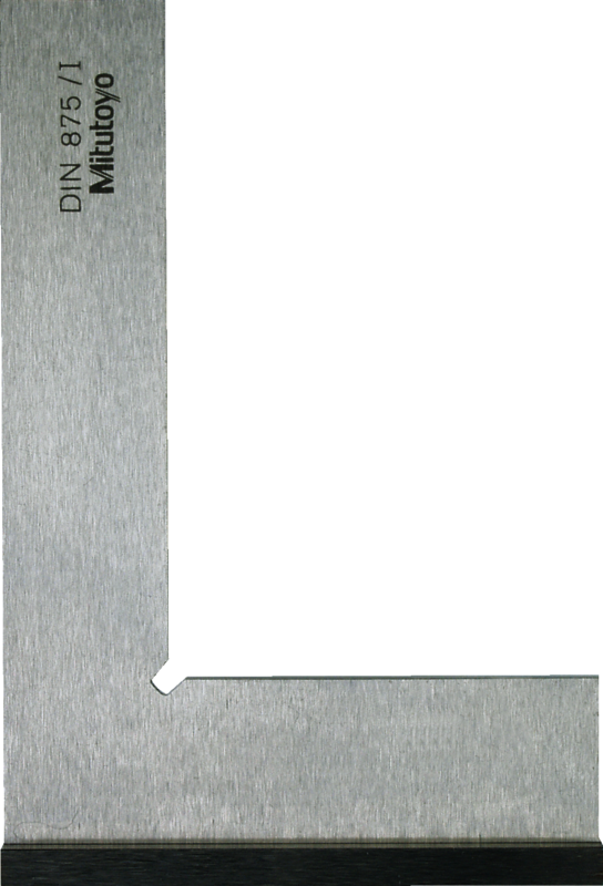 Image of try square with shoulders, din 875 150x100mm, grade 0, stainless steel .