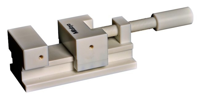 Image of precision vice, pet plastic 80mm clamping width .