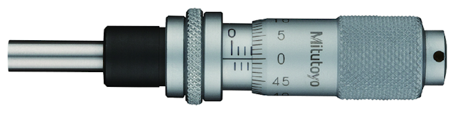 Image of micrometer head, small standard type 0-13mm, spindle lock .