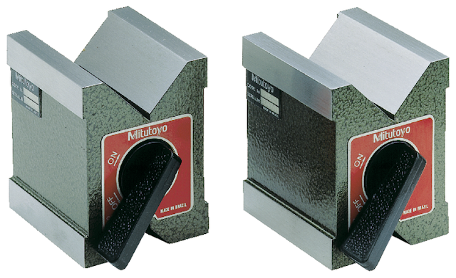 Image of magnetic v-block, 2 pcs. 79 x 58 x 64mm, d=50,8mm .