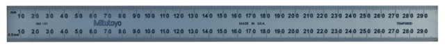 Image of steel rule, wide rigid rule 300mm, metric .